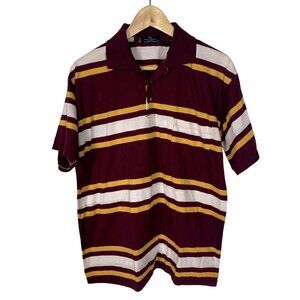 Giorgio Ferraro Striped Red & Yellow Polo Shirt Men’s Size XL